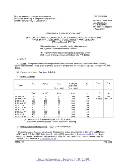 MIL MIL-PRF-19500/308D